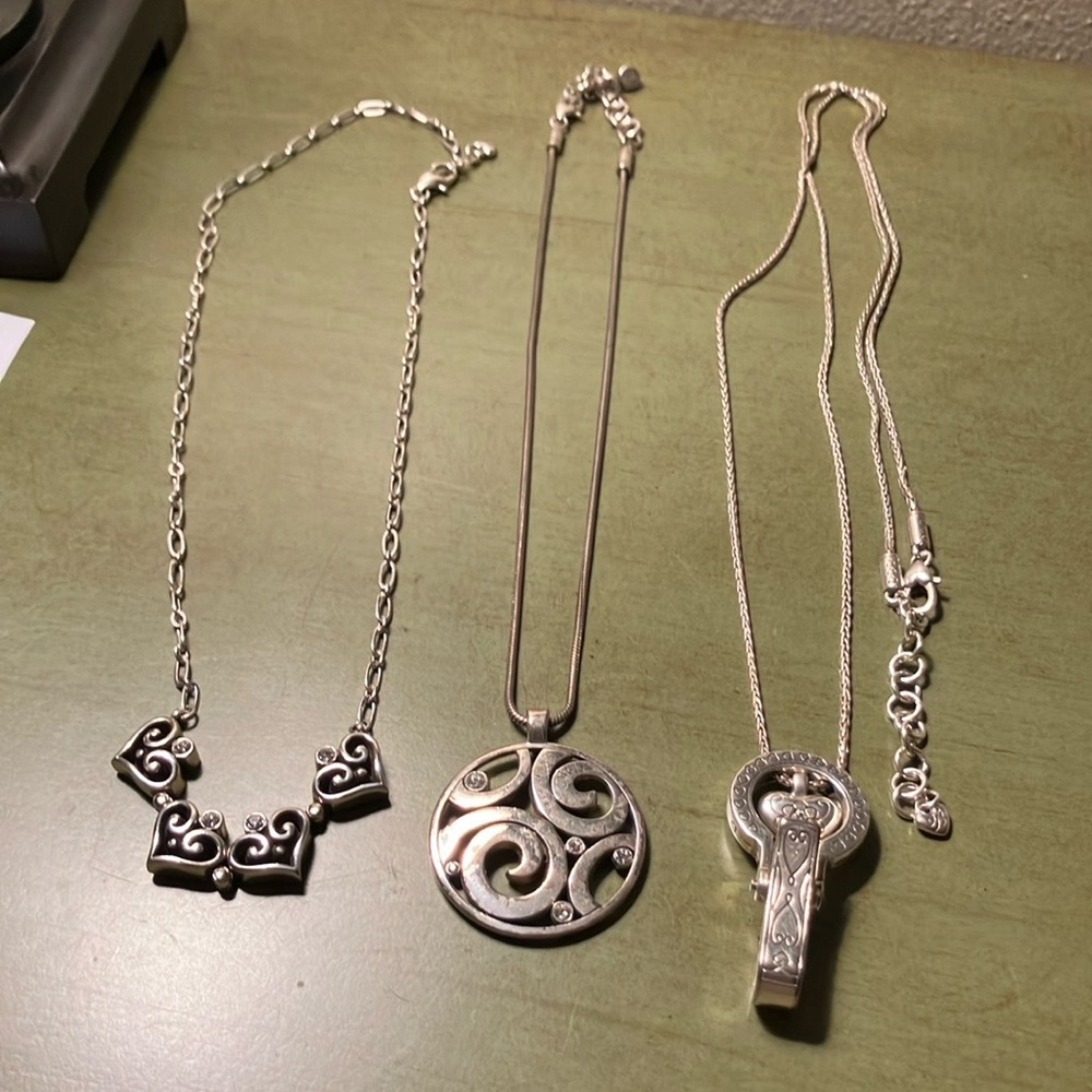 BRIGHTON.VALENTINES DAY! THREE BEAUTIFUL NECKLACES.ONE ON A VERY LONG CHAIN. EUC
